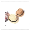 Jazz hats, straw hats, beach hats for men and women's outings, sunshade British hats, parent-child children's top hats, casual shop assistants' cool hats Specification image